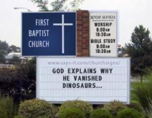God explains why he vanished dinosaurs