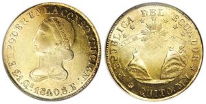 Moneda de 8 escudos conocida como Moneda de Moby Dick